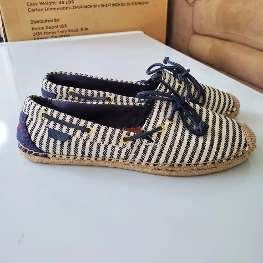 Sperry top-sider striped Katama espadril flats